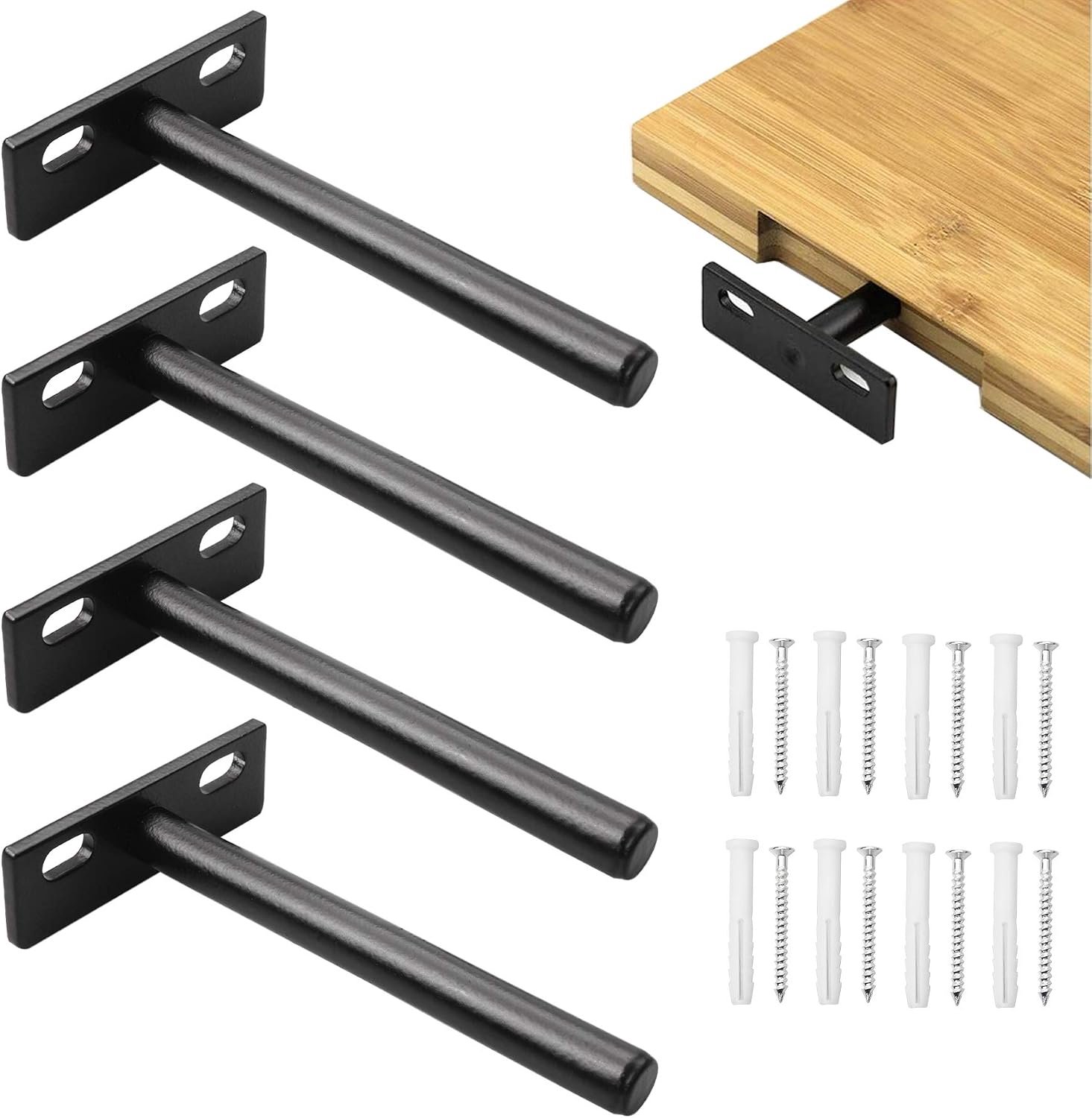 Zwevende Plankhouders 5 Inch - Onzichtbare Beugels voor Planken