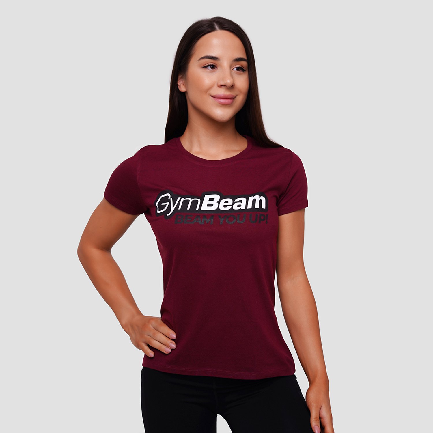 GymBeam Dames T-shirt Beam Bourgondië M