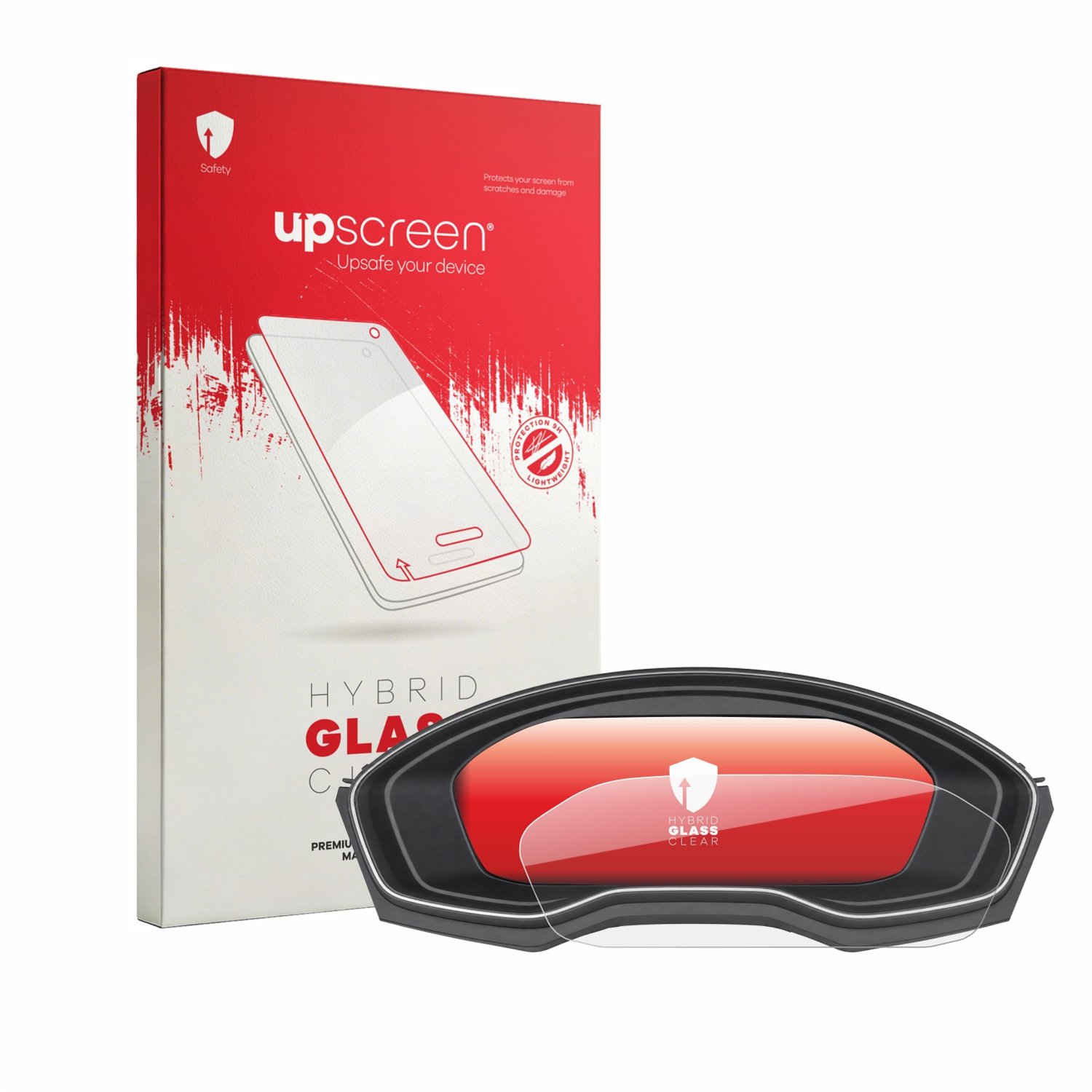 upscreen - Screenprotector voor Audi A4 B9 2019-2024 Virtual Cockpit Plus 12.3" - Folie Beschermfolie Beschermglas transparant