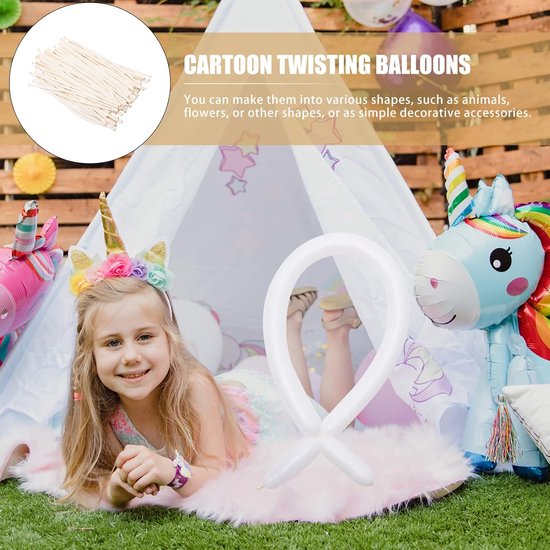 100stuks Lange Ballonnen Voor Feesten Bruiloften Decoratieve Twisting Ballonnen Veilig Prachtige Versiering Voor Partijen Voor Festivals Evenementen — afbeelding 5