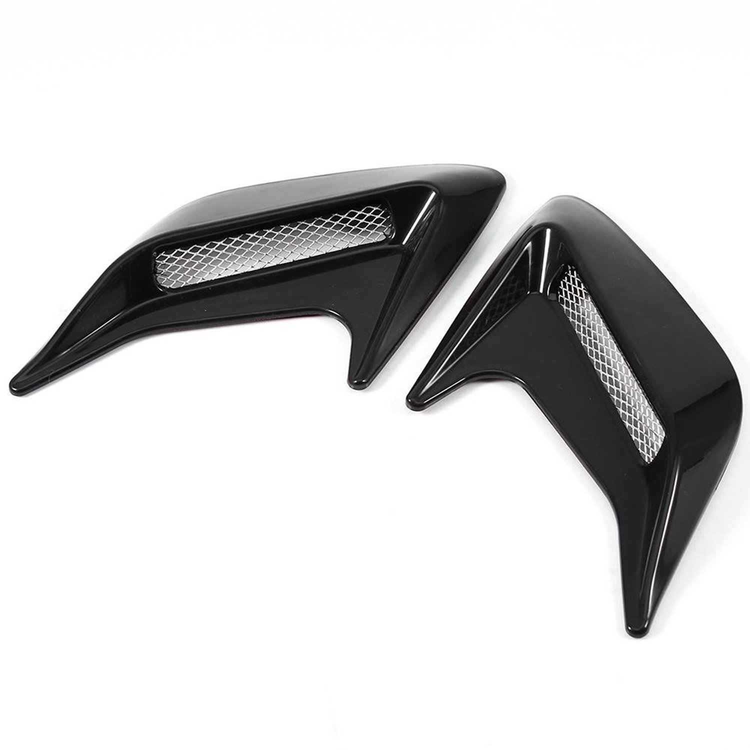 Air Flow Vent Hood, Universele 2x Auto Vents Decoratieve Air Flow Intake Hood Scoops DIY Stijl met Dubbelzijdige Plakband default Zwart Wijzigingen aa
