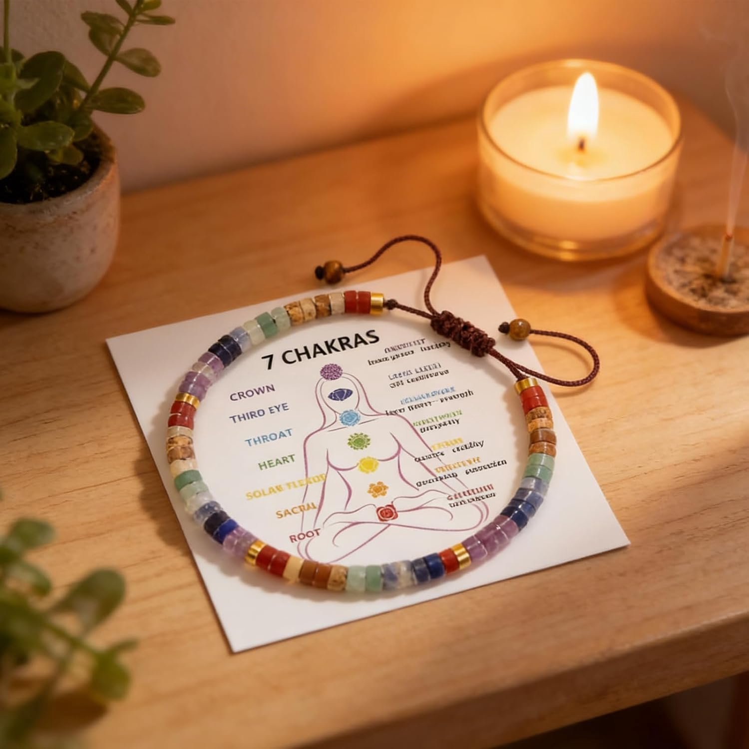 7 chakra's helende stenen armband chakra armband edelsteen armband geluksarmband dames voor meditatie, ontspanning en angstoplossing, reiki energietherapie, geschikt voor mannen en vrouwen