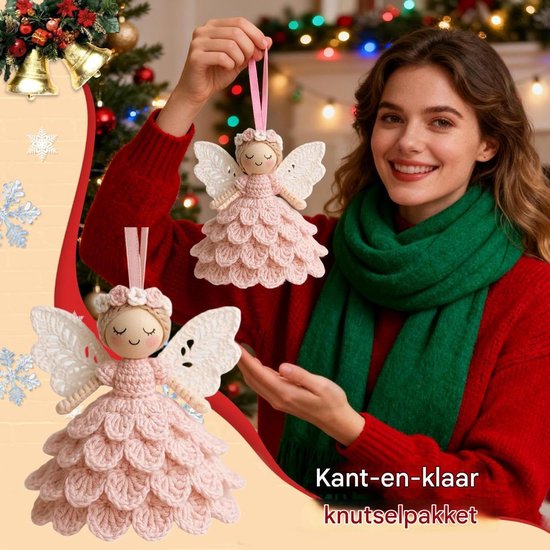 Beginners Haakpakket Voor Volwassenen | Ornament Handgemaakt,Volwassenen Haakpop Knutselpakket Compleet,Voor Feest Kunstles Boom Raam Kerst Verjaardag Vrouwen Tieners Knutsel Liefhebbers — afbeelding 5