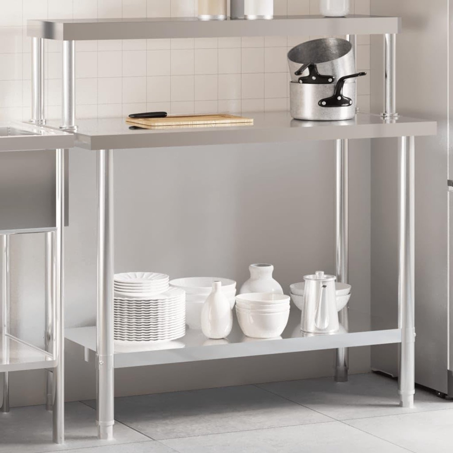 Werktafel roestvrij staal gastronomie voorbereidingstafel 110x55