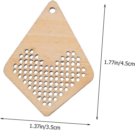 5stuks Houten Cross Platen Creatieve Mini Houten Chips Voor Handgemaakte Decoraties Met Voorgeboorde Voor Eenvoudige Projecten — afbeelding 3