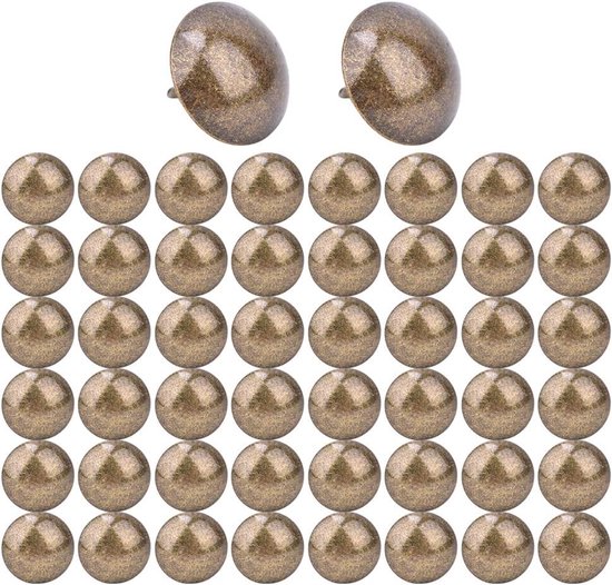 Vintage Stijl Bekleding Spijkers Kopspijkers Stud Punaise voor Interieur 50 Stuks Verdikte Hardware Onderdelen Beplating Ijzer 23x23mm Geschikt voor Houten Deuren (21 * 25mm (verdikt)) — afbeelding 2