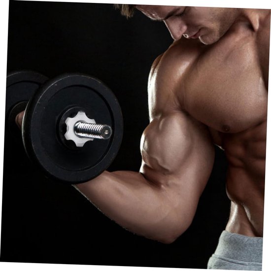 4stuks Anti- Moeren Voor Halterstangen Dubbelvergrendelende Beveiligingsmoer Voor Stabiele Gewichtheffing Voor Dumbbell Barbell Gebruik — afbeelding 3