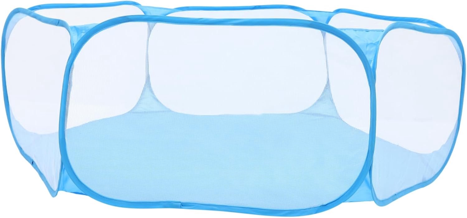 Happyyami huisdier hek playpen pen spelen Katten honden pen honden speelpen kinderbox voor kleine dieren ademende box herbruikbare kinderbox kleine box kittenbox binnen polyester Hemelsblauw
