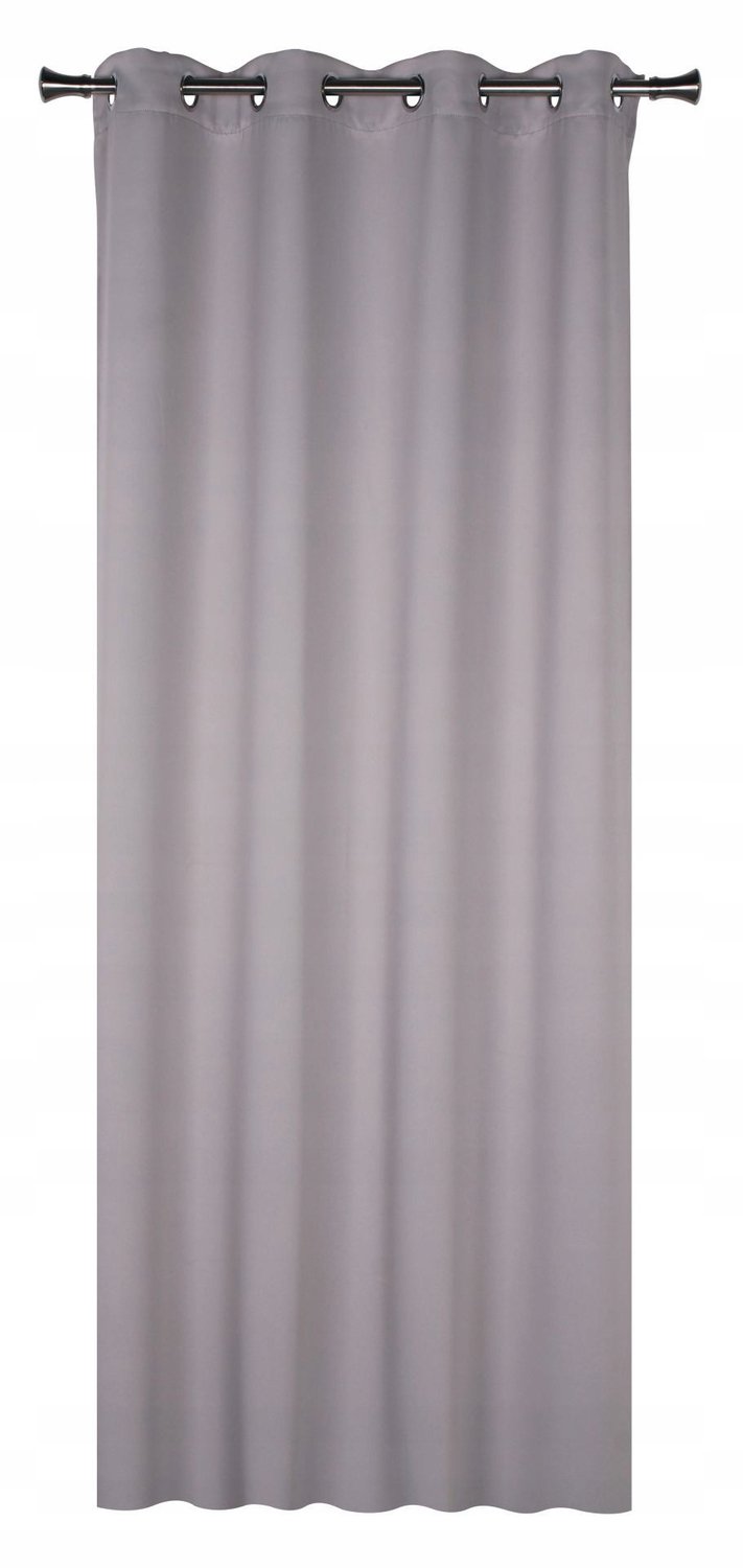 Verduisterende Gordijn 140x260cm - Grijze Blackout Gordijnen met Ringel