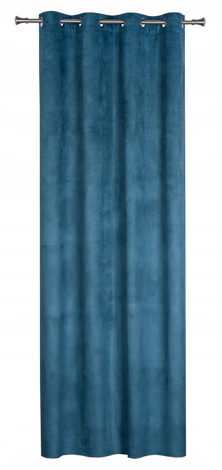 Merkloos Velours Gordijn 140x260 cm - Zacht & Gestructureerd - Zeegroen