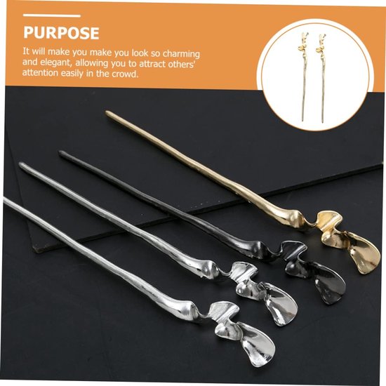 2stuks Geometrische Metalen Haarspelden Van Vintage Haaraccessoires Voor Vrouwen Geschikt Voor Lange Haarstijlen Elegante Charmante Haarjuwelen Voor Diverse Gelegenheden — afbeelding 5