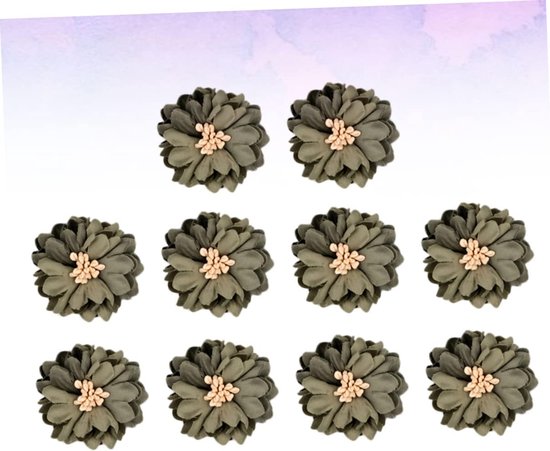 20 Stuks Olijfgroene Gesimuleerde Chrysanthemum Applicatie Patches voor Kleding Creatieve Diy Naaibenodigdheden Veelzijdige Decoratie voor Kleding Tassen Accessoires — afbeelding 4