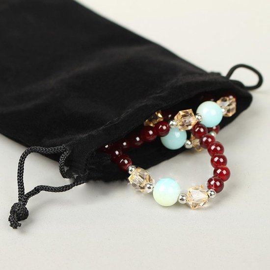 10 stuks 25 x 30 cm, zachte fluwelen zakjes met trekkoord, sieradenzakje om te vullen, snoep, sieraden, oorbellen, fluwelen stoffen zakje voor Kerstmis, bruiloft, gastgeschenken, zwart — afbeelding 5