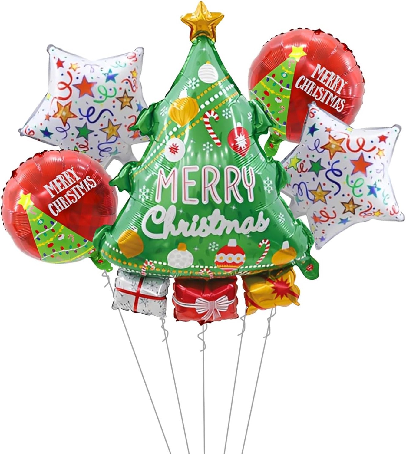 XXL kerstballon, kerstboom & geschenkdozen