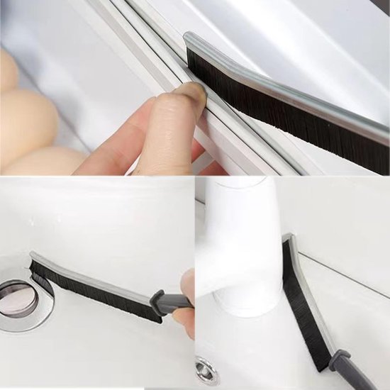 Harde Borstelharen Hoekreinigingsborstel - Zwart - 24 cm - Multifunctionele Spleetreinigingsborstel - Voor Huishoudelijk Gebruik — afbeelding 3