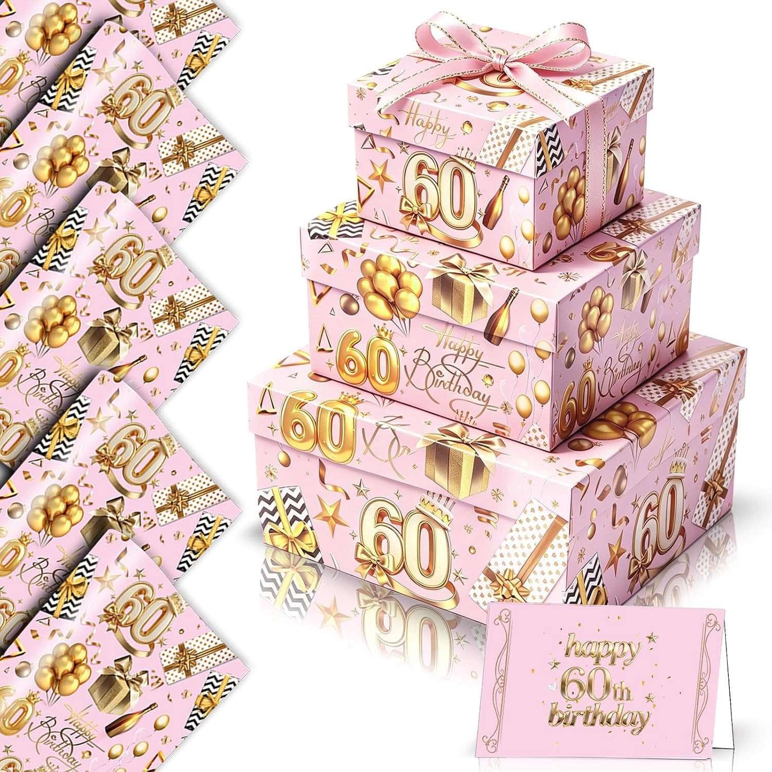 Inpakpapier Vellen - Roze Goud - 60e - Voor Feestelijke Verpakkingen