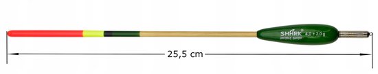 Verstelbare Balsa Waggler Dobber 4,0+2,0g - 25,5cm — afbeelding 4