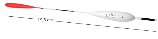SHARK Doorvoerspoeler Balsa 3,0g - 19,5cm, Wit - Perfecte Kwaliteit — afbeelding 3