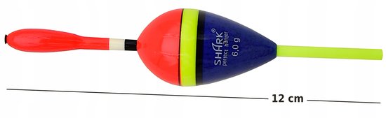 SHARK Balsa Dobbelganger Visserij Dobber 6g / 12cm - Blauw Transparant — afbeelding 4