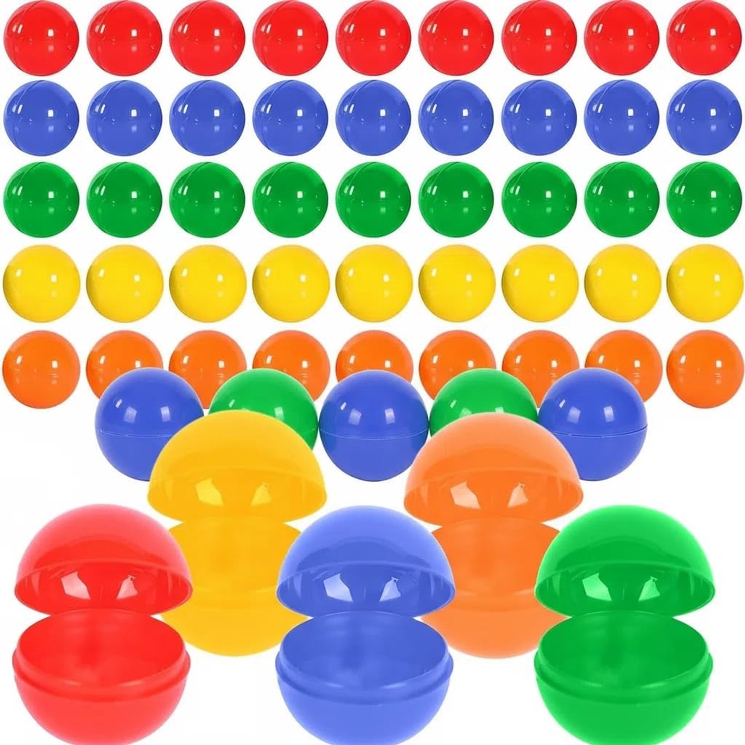 Tombola Ballen, 50 stuks loterijballen, 3 cm, deelbare plastic ballen, loterij, holle ballen voor tombola, feest en activiteiten, vouwdrawing, 5 kleuren