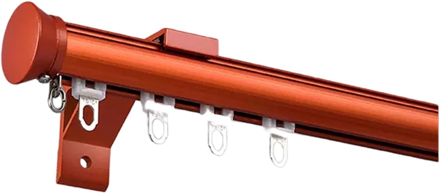 ain Rod Set Enkele/Dubbele Aluminium ain Rail Kit 2.6m (1. x 2) Clete Accessoires 7 Kleuren Beschikbaar (Rood) - Perfect voor Home Decor