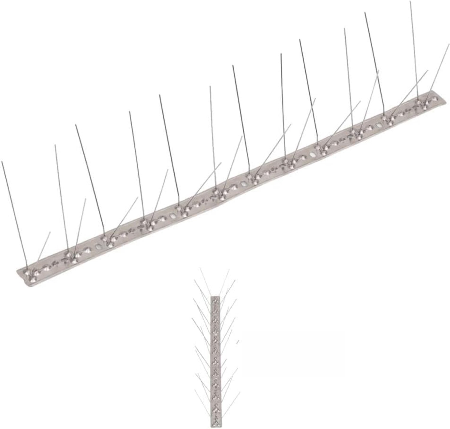 Duivenspikes 20-delig roestvrij staal vogelafweer 10 m, 4-rijige duivenafweer voor dak, balkon en tuin, bescherming tegen vogels en kleine dieren