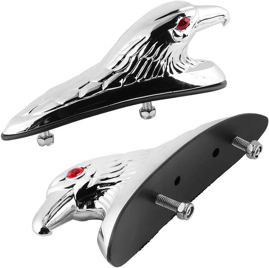 lyrlody Motorfiets Spatbord Ornament Adelaarskop 6mm Bout Montage — afbeelding 2
