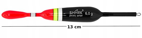 SHARK Doorvoer Dobber Balsa 6,0g / 13cm - Visgerei Kwaliteit — afbeelding 4