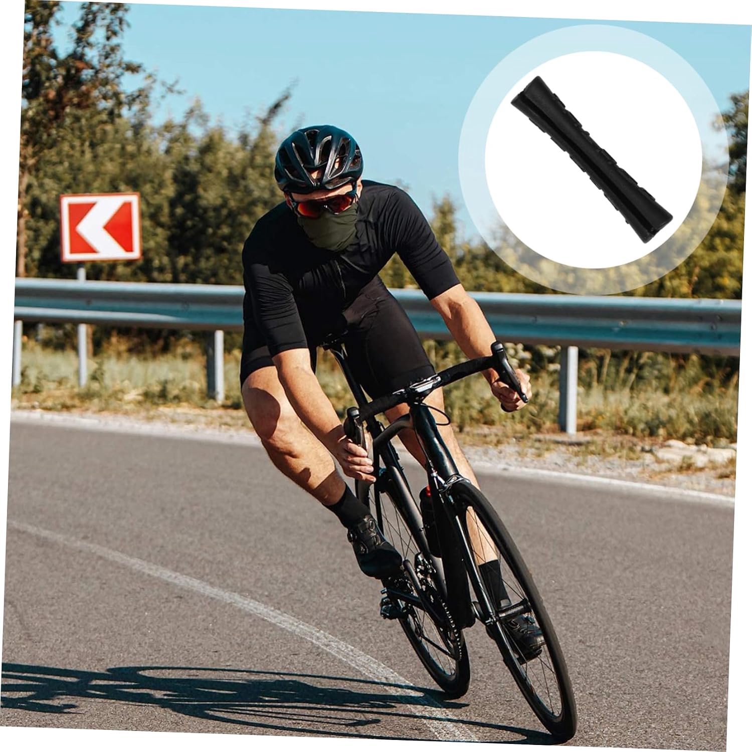 2 Sets Fietsbinnenbandhoes Beschermhoes Zwart Kabelbeschermer Fietskabelbeschermer 4 Stuks * 2