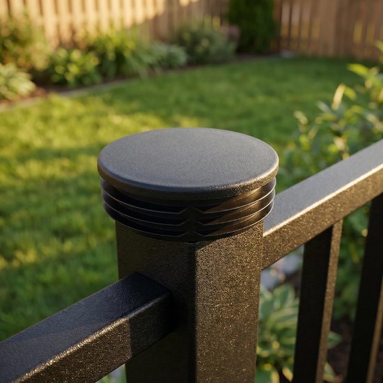 10 Stuks Zwarte Ribbelige Plastic Buis Pluggen Rond Meubel Poot Eindkappen Geluidsreductie Stoelbuis Beschermers voor Meubelpoten Buisafwerking — afbeelding 5