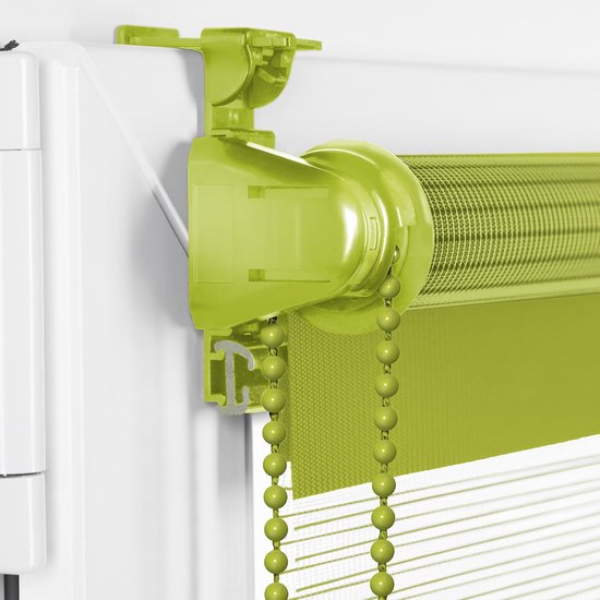 Sonello Duo Rolgordijn Zonder Boren 80x100cm Klemmfix Olijf voor Ramen — afbeelding 2