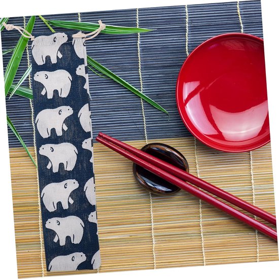 18stuks Delige Japanse Stijl Opbergtassen Voor Tandenborstels Assortiment Kleuren Opbergen Van Messen Vorken Andere Artikelen Gemaakt Van Imitatie Zorgvuldig Genaaid — afbeelding 3