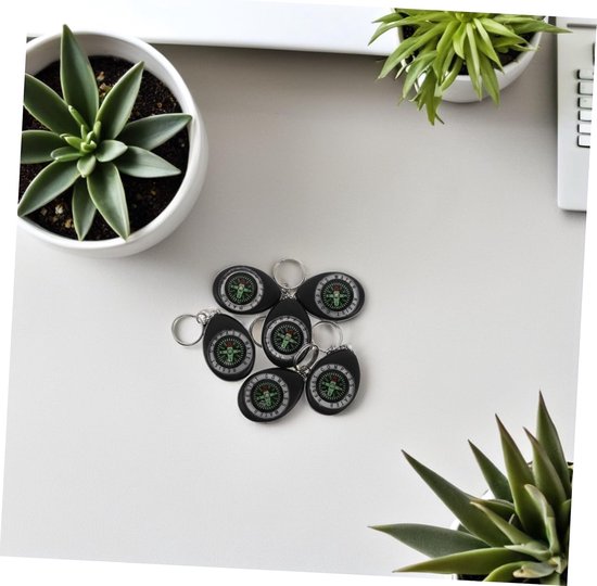 10 Stuks Mini Sleutelhanger Nauwkeurige Navigatie Voor Outdoor Avonturen Rugzak Hiker Survival Tool Met Handige Keyring — afbeelding 5