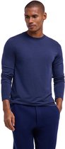 FALKE Favorites Merino Long zacht huidvriendelijk wol longsleeve heren blauw - maat L