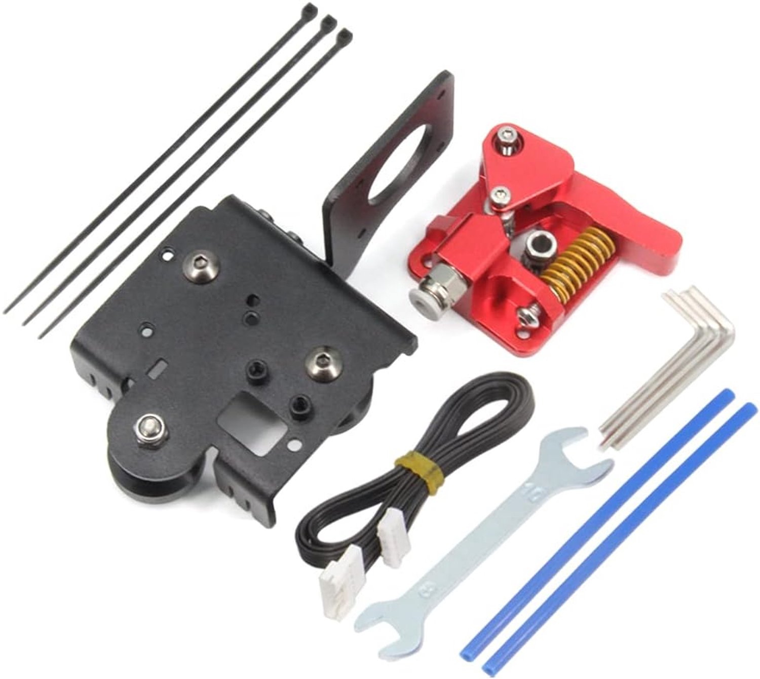 Upgrade Direct Drive Ondersteuning Aluminium Plaat met 3 stks POM Katrollen met Dual Gear Extruder Kit Gemakkelijk Print Filament voor Ender 3 V2 Ender 3 Pro CR-10 (Plaat+Extruder Kit)