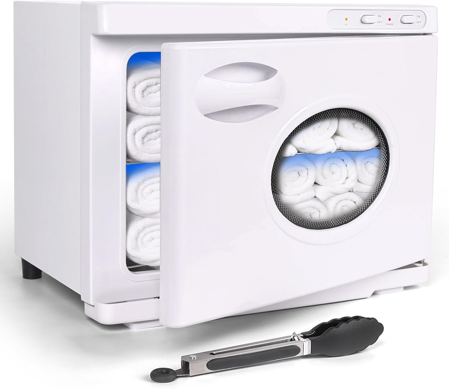 Handdoekverwarmer - Zwart - 23 liter - Met UV-licht en Roestvrijstalen Manden - Voor Spa, Kappers en Thuisgebruik
