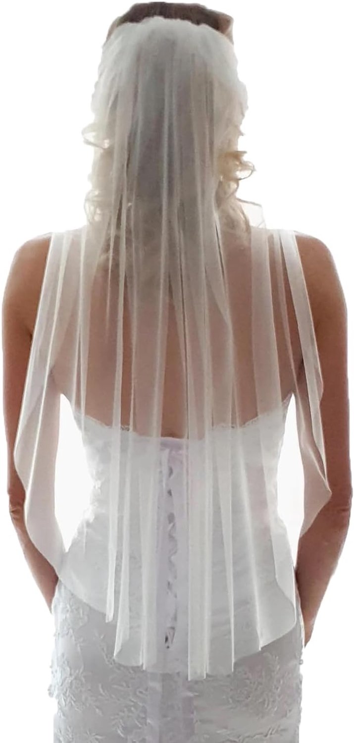 1 Tier Bruid Bruiloft Sluier Bruids Tulle Sluier Met Metalen Kam