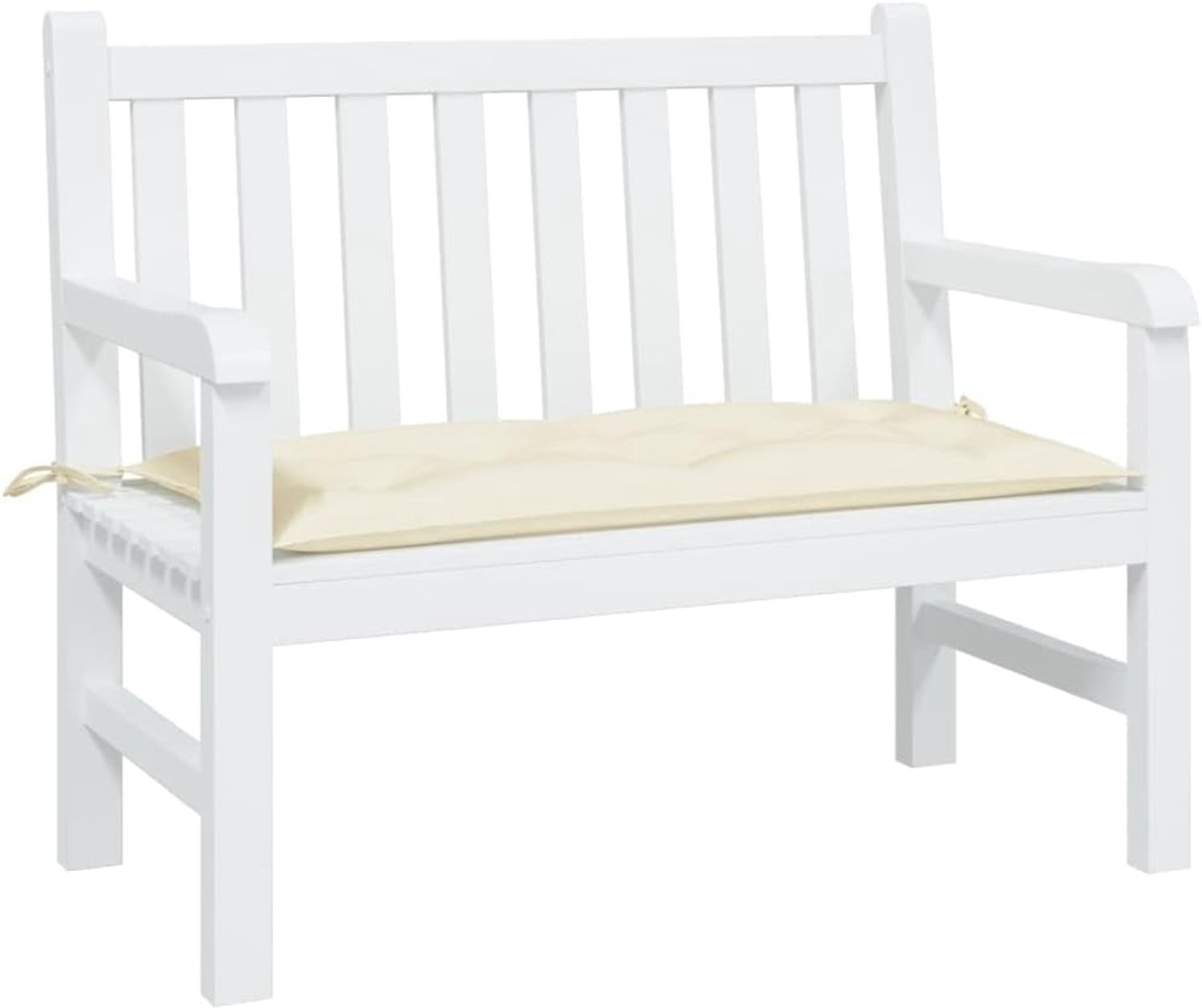 Palletkussen van Oxford-weefsel, waterafstotend zitkussen met koorden, 100 x 50 x 7 cm, crème, comfortabel tuinkussen met holle vezelvulling voor zitbank en terrasmeubilair
