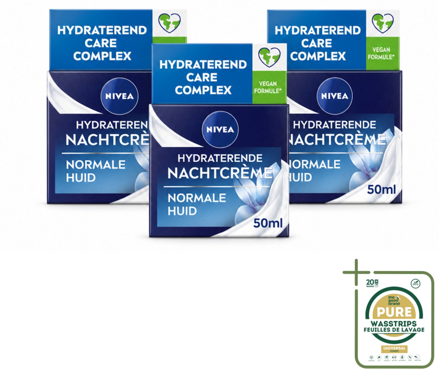 3 x NIVEA - Nachtcrème - Essentials Hydraterend - Voor normale tot gemengde huid - Met Lotusextract, Waterlelie-extract, Vitamine E & Provitamine B5 - 50 ml - Nachtcrème - Hydraterende Crème - Huidverzorging - Huidhydratatie - Huidregeneratie