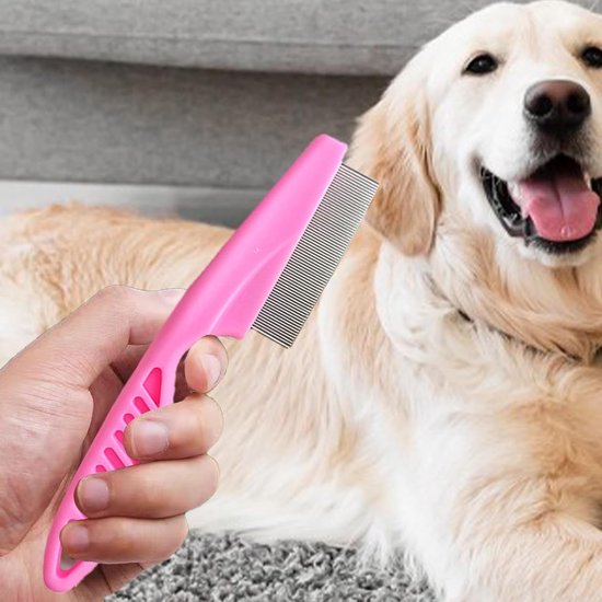 Vlooienborstel voor katten, wasborstel voor honden met handvat — afbeelding 4