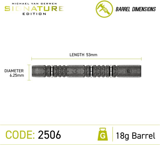 Winmau Michael van Gerwen Signature Edition 90% - Soft Tip Dartpijlen van Winmau — afbeelding 3