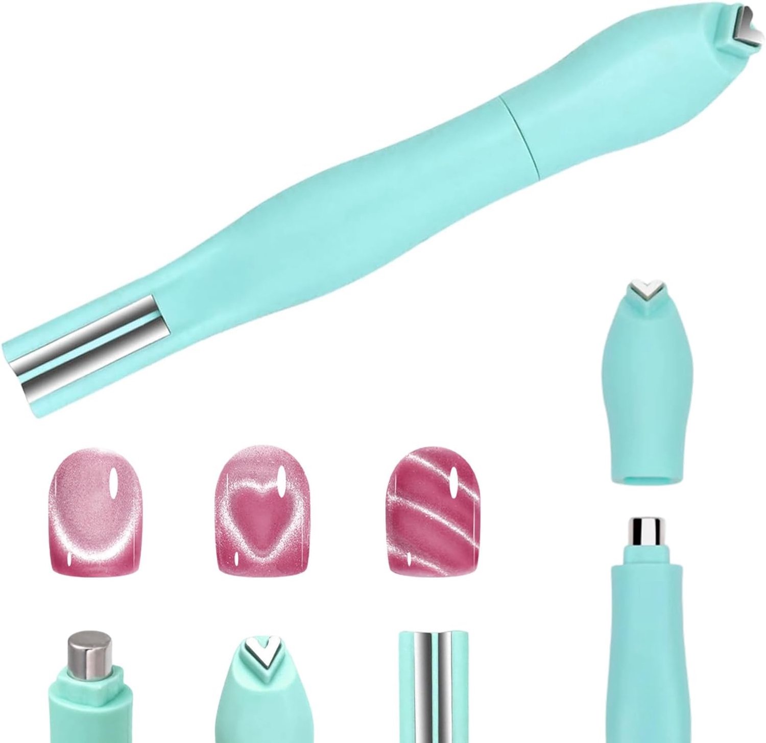3-in-1 magneet voor kattenogen nagellak, hartmagneten voor kattenogen, 3-in-1 kattenoogmagneet voor kattenogen, gelnagellak voor doe-het-zelf kattenogen, uv-gel, Poolse nagel