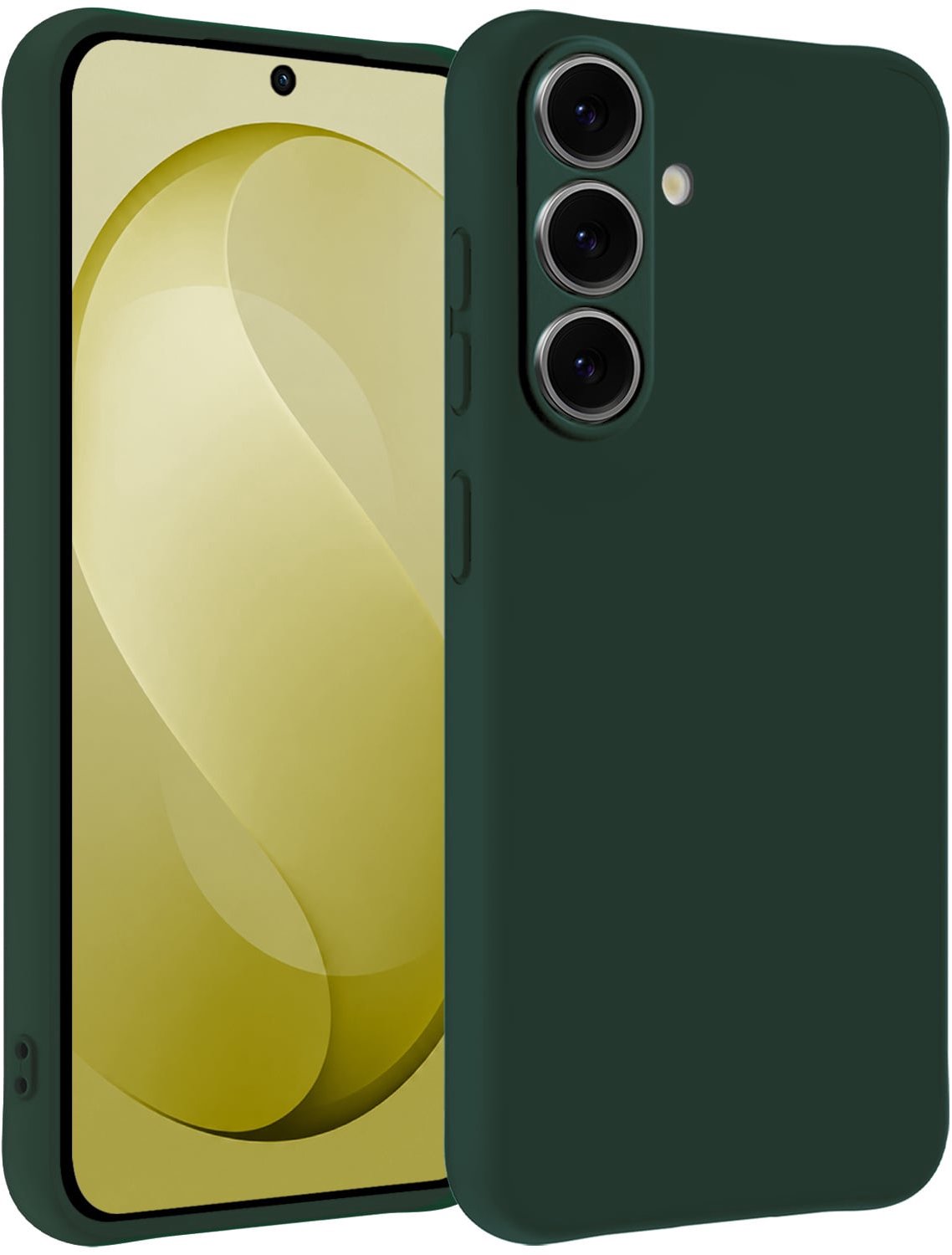 Hoesje - Geschikt voor Samsung Galaxy S26 FE - Sterk & Shockproof - Hoes Cover - Siliconen Case - Telefoonhoesjes - Donkergroen