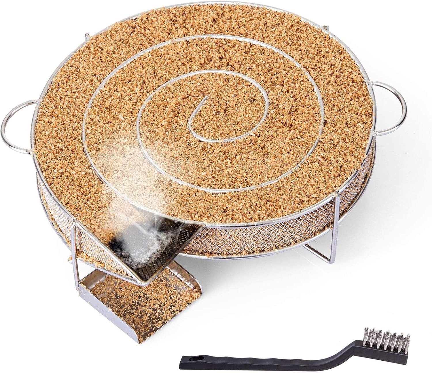 Ronde Rookgenerator van RVS voor Koude Rook, Ideaal voor BBQ, Grill en Rookoven - 18 cm