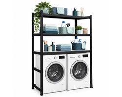 Wasmachine rek - 180 x 130 x 40 cm - tot 600 kg - zwart