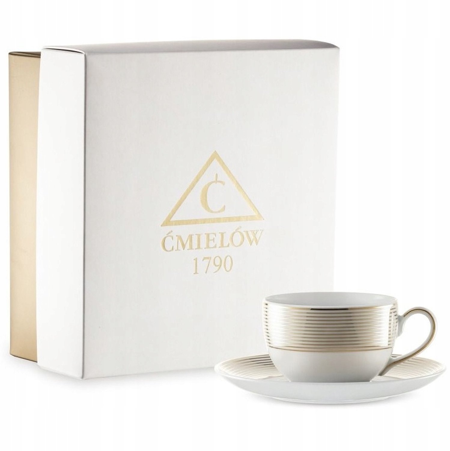 Porseleinen Kop en Schotel Yvonne E524 - 250ml - Luxe Cadeaubox