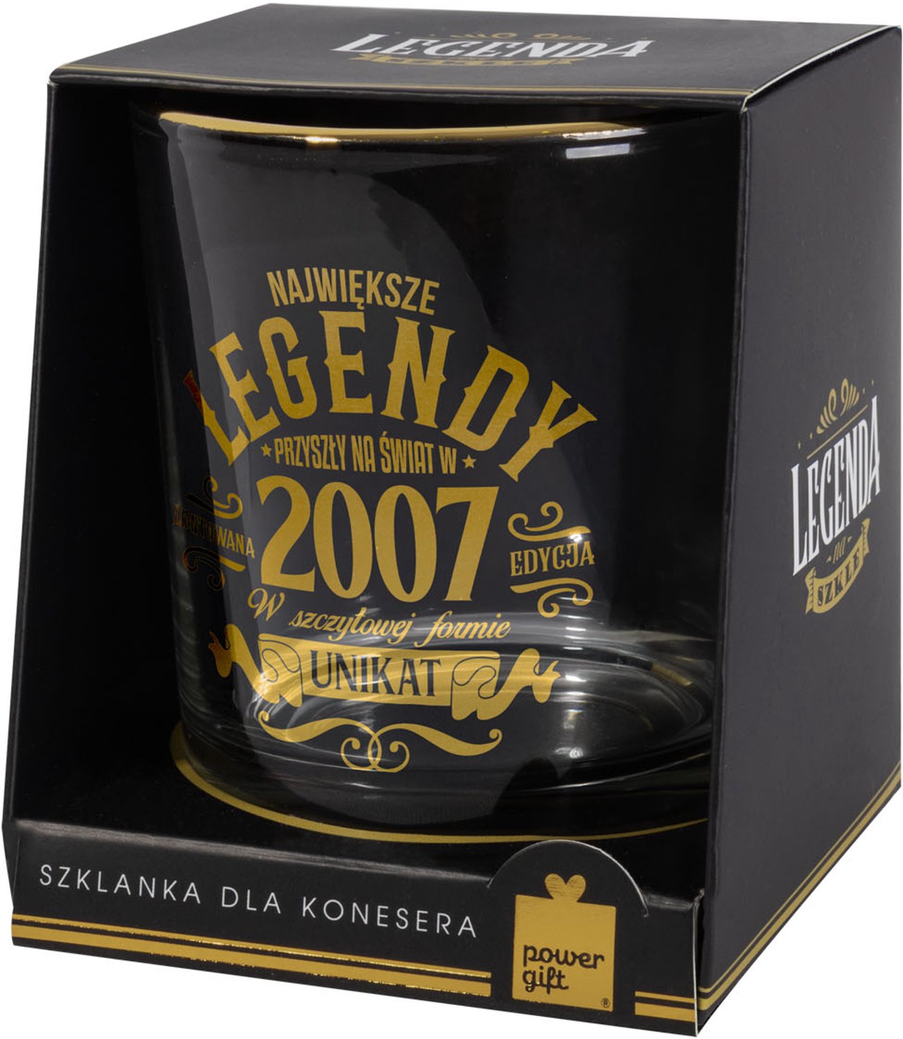 Merkloze Whiskyglas 'Legendarische Zwager' - Gouden Opdruk, 230ml
