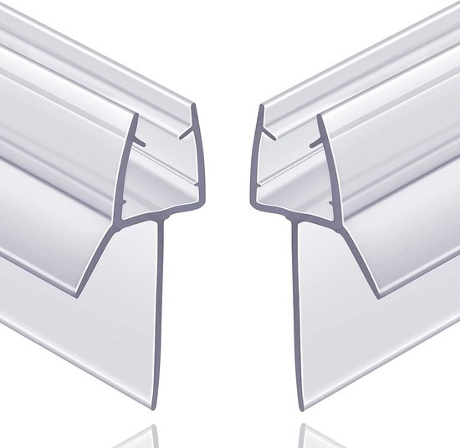 afdichting voor douchedeur - waterkerende tochtstrip voor deur - voorkomt lekkage - frameloos ontwerp - 1/2'' x 36'' - transparant