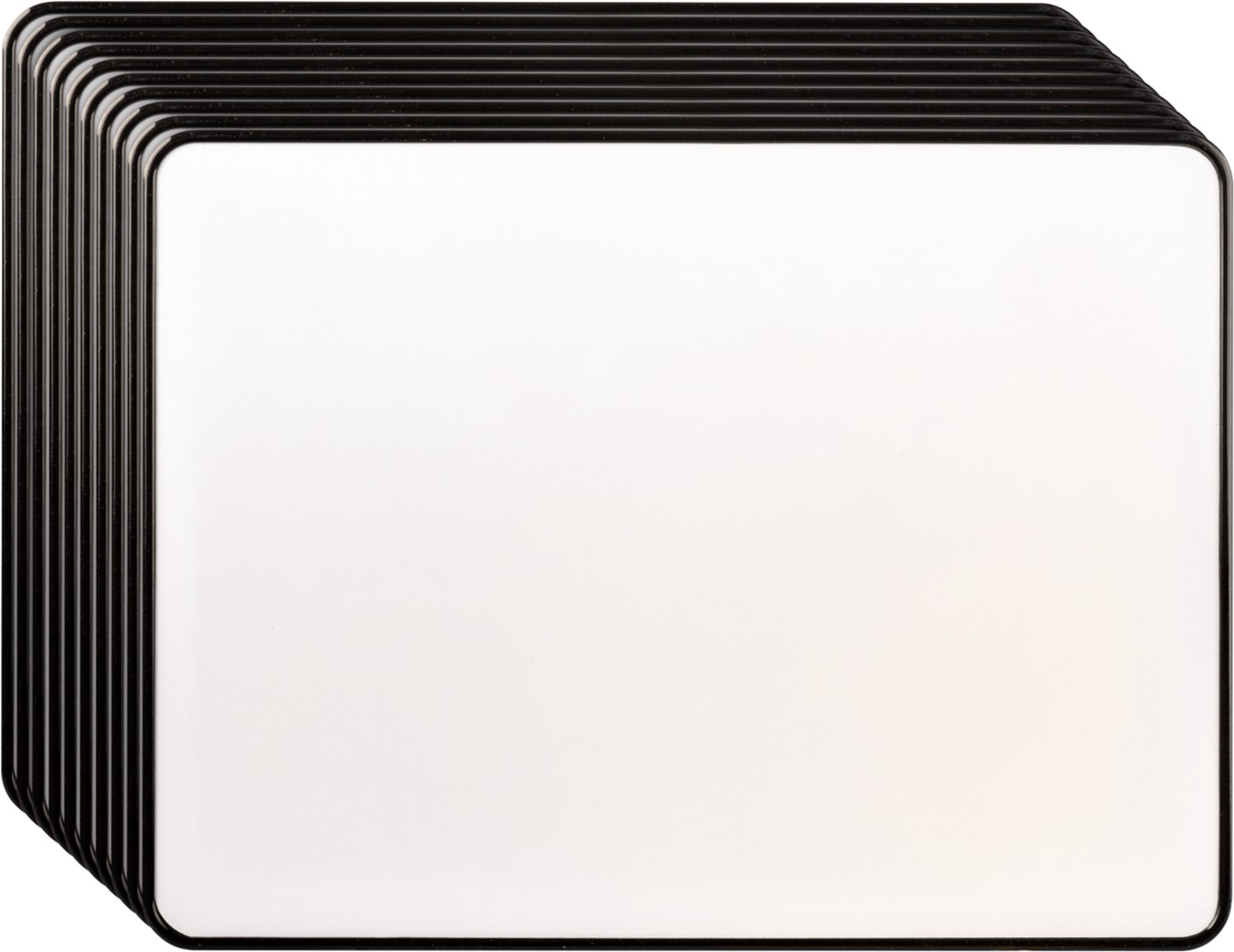 Legamaster Wisbordjes - Set van 10 - Dubbelzijdig - Blanco & Geruit - Uitwisbaar Melamine Schrijfbord voor Klaslokaal en Onderwijs