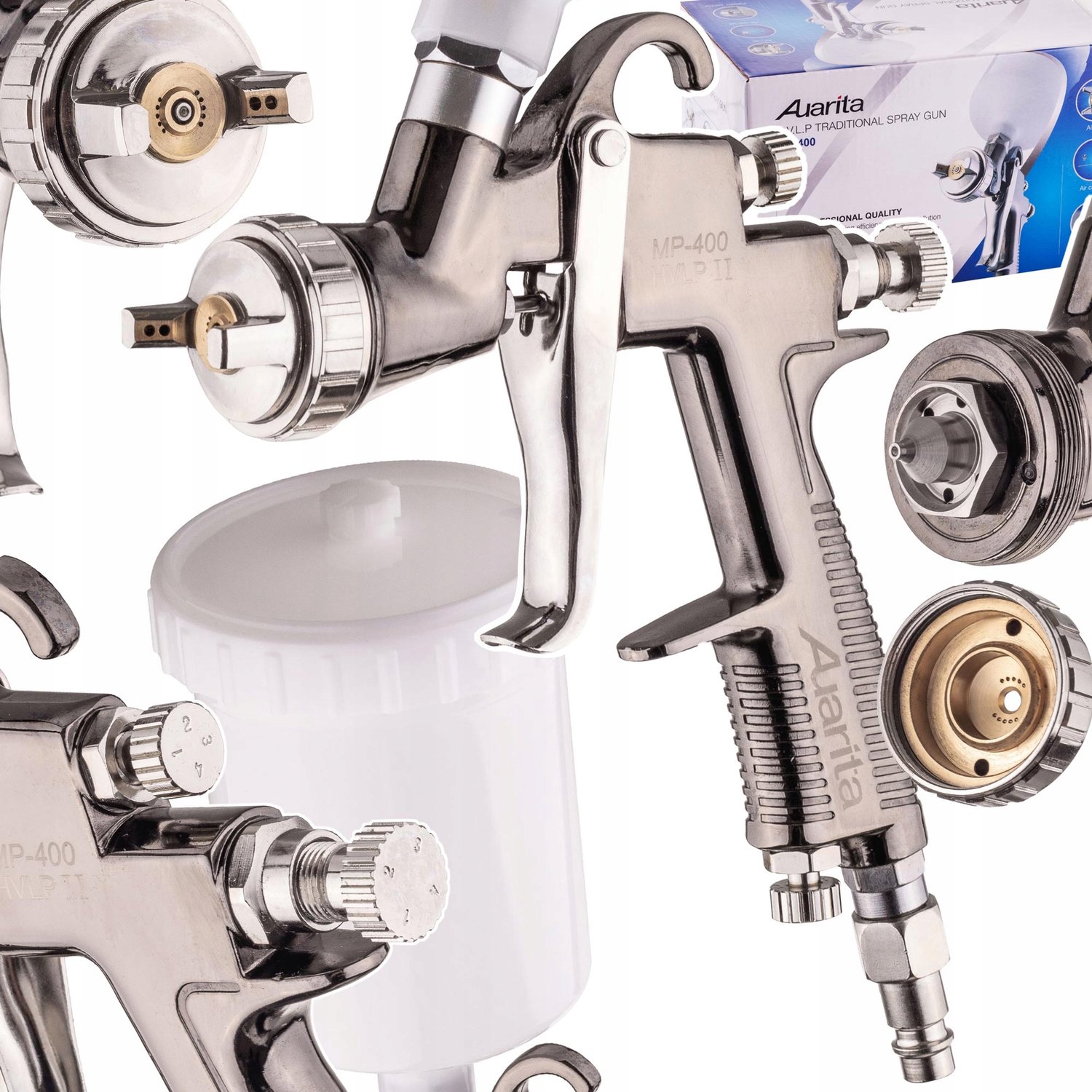 Professioneel HVLP Lakspuitpistool met 2.0 mm Mondstuk en 3 Regelingen